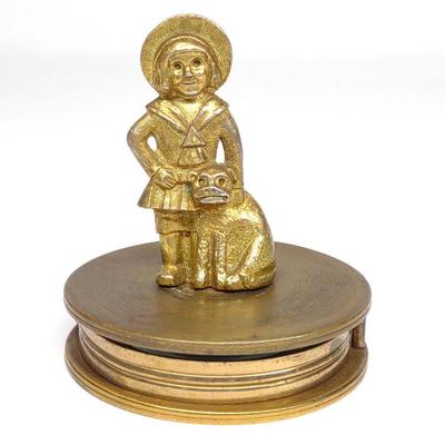 Old Buster Brown Figural Magnifying Glass