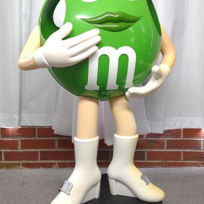 Ms Green M&M Store Display Candy Holder