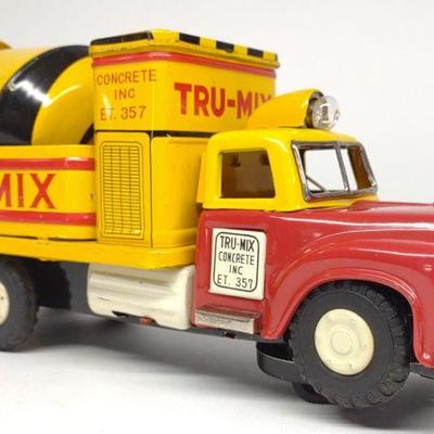 1950s Battery Op. Tru-Mix Cement Mixer Toy Truck