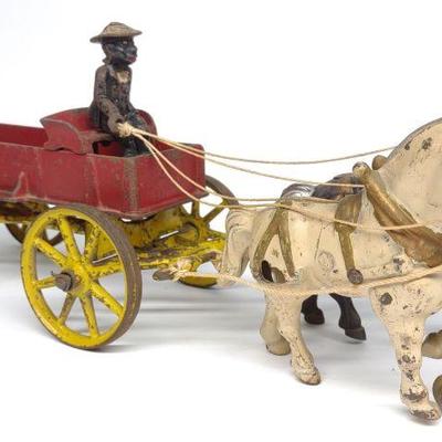 Kenton Horse Drawn Cast Iron Farm Wagon