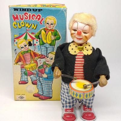 TN Japan Musical Clown Wind-Up Toy w/ Box