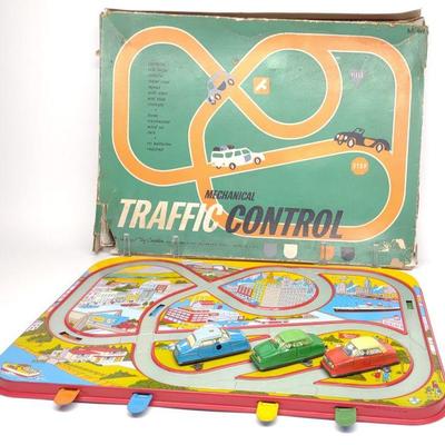 Ohio Art Mechanical Traffic Control Tin Litho Toy