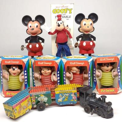 8 Marx Walt Disney Mickey Mouse Toys (Vintage)