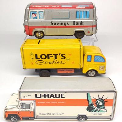 3 Vintage Truck Coin Still Banks