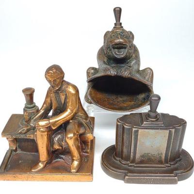 3 Ronson Cigar Striker Lighters (Art Deco Era)