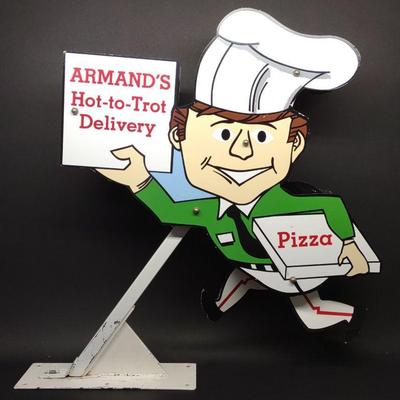 Spinning Pizza Delivery Trade Sign (double Sided)