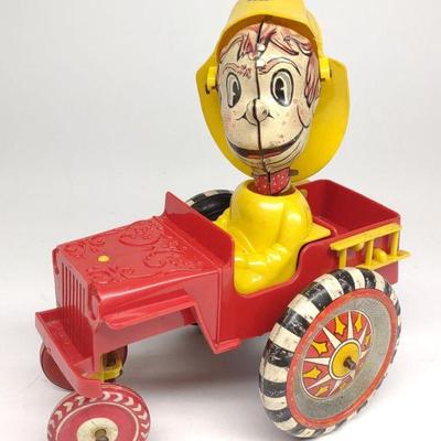 Marx Whoopie Fire Chief Toy Wind-Up Car