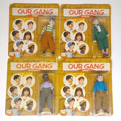 4 MEGO 1975 Our Gang Action Figures in Box