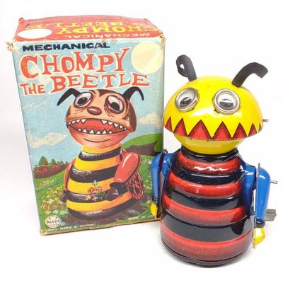 Marx Chompy the Beetle Wind-Up Toy w/ Box