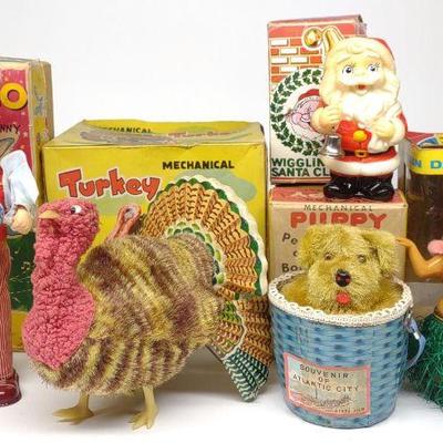 5 Alps Japan Wind-Up Toys w/ Boxes