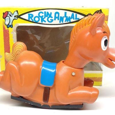 TN Japan Friction Powered Rocking Horse Toy & Box