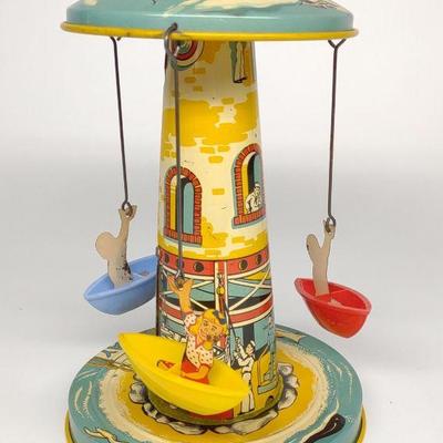 Unique Art Wind-Up Musical Sail Way Carousel Toy