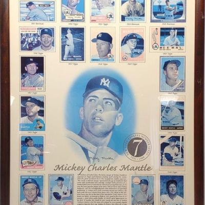 Mickey Mantle Topps Card Sheet (Numbered)