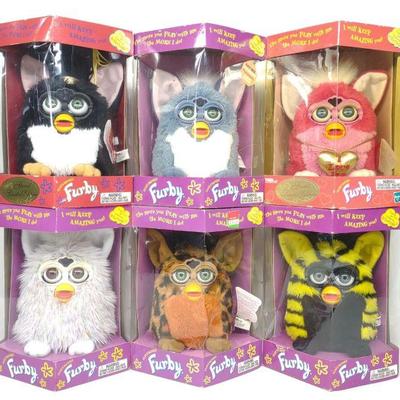6 Era 1 Furbys New in Box (Sealed)