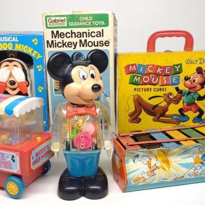 5 Vintage Mickey Mouse Toys