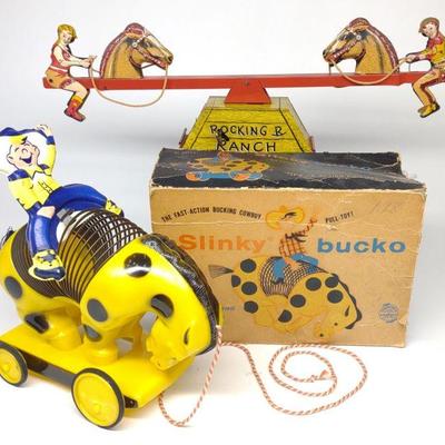 Courtland Wind-Up Rocking Ranch & Slinky Bucko
