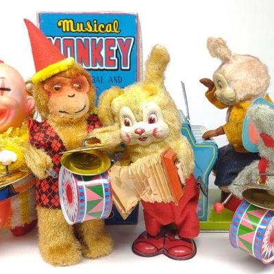 5 Japan Musical Wind-Up Toys