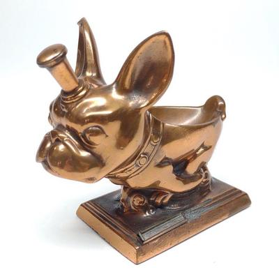 Ronson French Bulldog Striker lighter & Pipe Rest