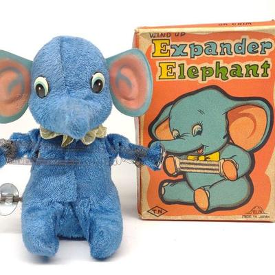 Japan Wind-Up Expander Elephant Toy w/ Box