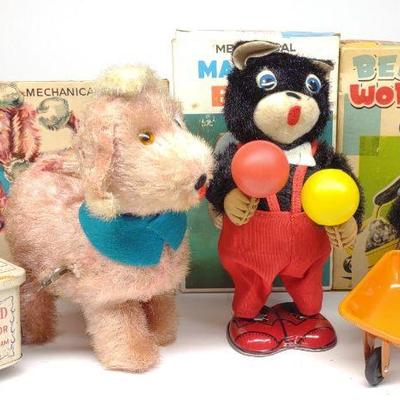 4 Frankonia Wind-Up Japan Toys