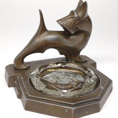 Frankart Art Deco Scottish Terrier Dog Ashtray