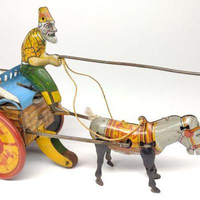 Strauss Jenny The Balking Mule Tin Wind-Up Toy