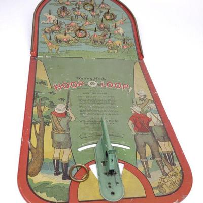 1925 Sunny Andy Hoop-O-Loop Tin Toy Game