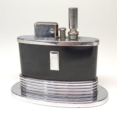 Ronson Art Deco Oval Touch Tip Table Lighter