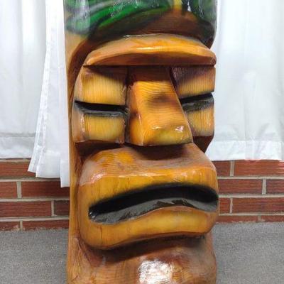 Chainsaw Carved Tiki Bar Stool (30.5" tall)