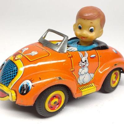 Yonezawa Wind-Up Walking Boy Car Toy