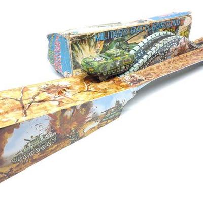 Marx Wind-Up Military Battleground Tank Toy & Box