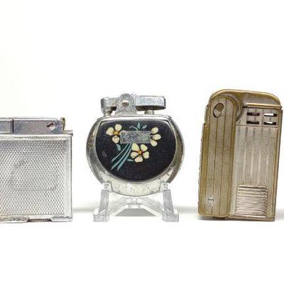 5 Vintage Cigarette Lighters (Regens, Thorens...)