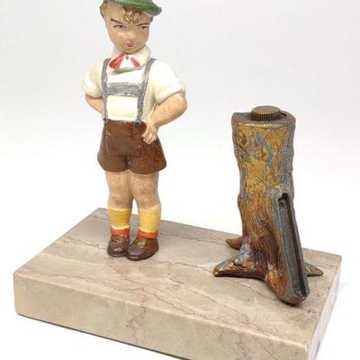 Art Deco German Boy Cigar Striker Lighter