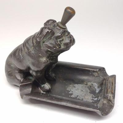 Art Deco Ronson Bulldog Ashtray & Striker Lighter