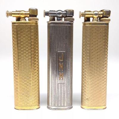 3 1950s Dunhill Sylph 2.75" Lift Arm Lighters