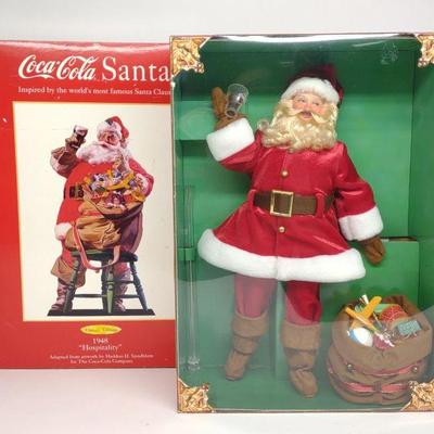 1999 Mattel Coca Cola Hospitality Santa Figure
