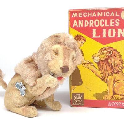 Linemar Wind-Up Androcles Lion Toy w/ Box