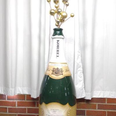 Large 50" Korbel Champagne Bottle Store Display