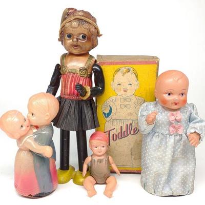 4 Celluloid Wind-Up Japan Toys