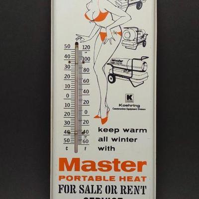Vtg. Master Portable Heat Pin-up Thermometer