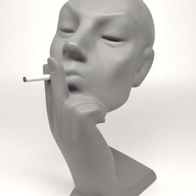 Smoking Mannequin Head Sculpture (14" tall)