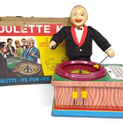 1950s Japan Roulette Man Gambling Toy