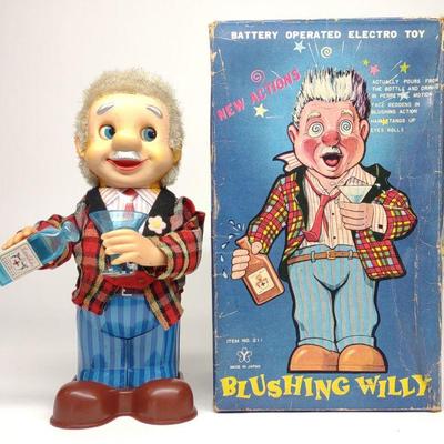 Japan Blushing Willy Battery Op. Toy w/ Box
