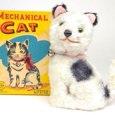 Linemar Wind-Up Cat Toy w/ Box