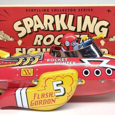 Schylling Flash Gordon Tin Sparkling Rocket Ship