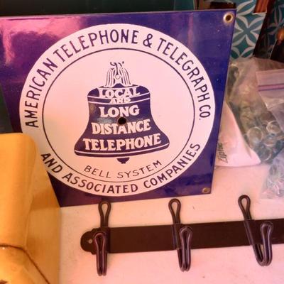 AT&T Antique Enamel Sign