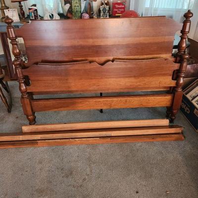 Full Size Solid Cherry Wood Bed 