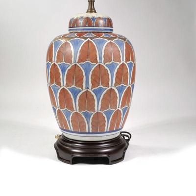 CHINESE GINGER JAR | Mounted as a lamp - h. 11.25 x dia. 8 in. (jar only)
