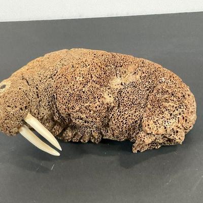 Fossilized Whale Bone carving