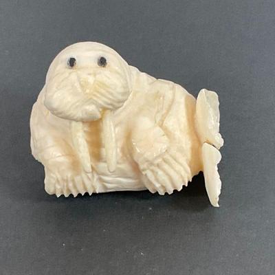 Inuit Carved Walrus - Signed